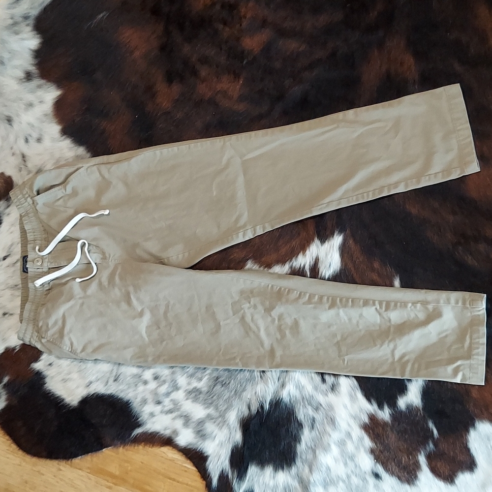 J. Crew Dock Pants, Men's Small, Drawstring Chinos, Like New, Khaki
